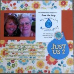 Scrapbook LO of my MIL and I at a luncheon.