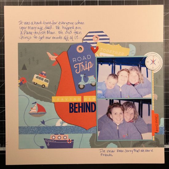 Scrapbook layout of my sister and I in 2000